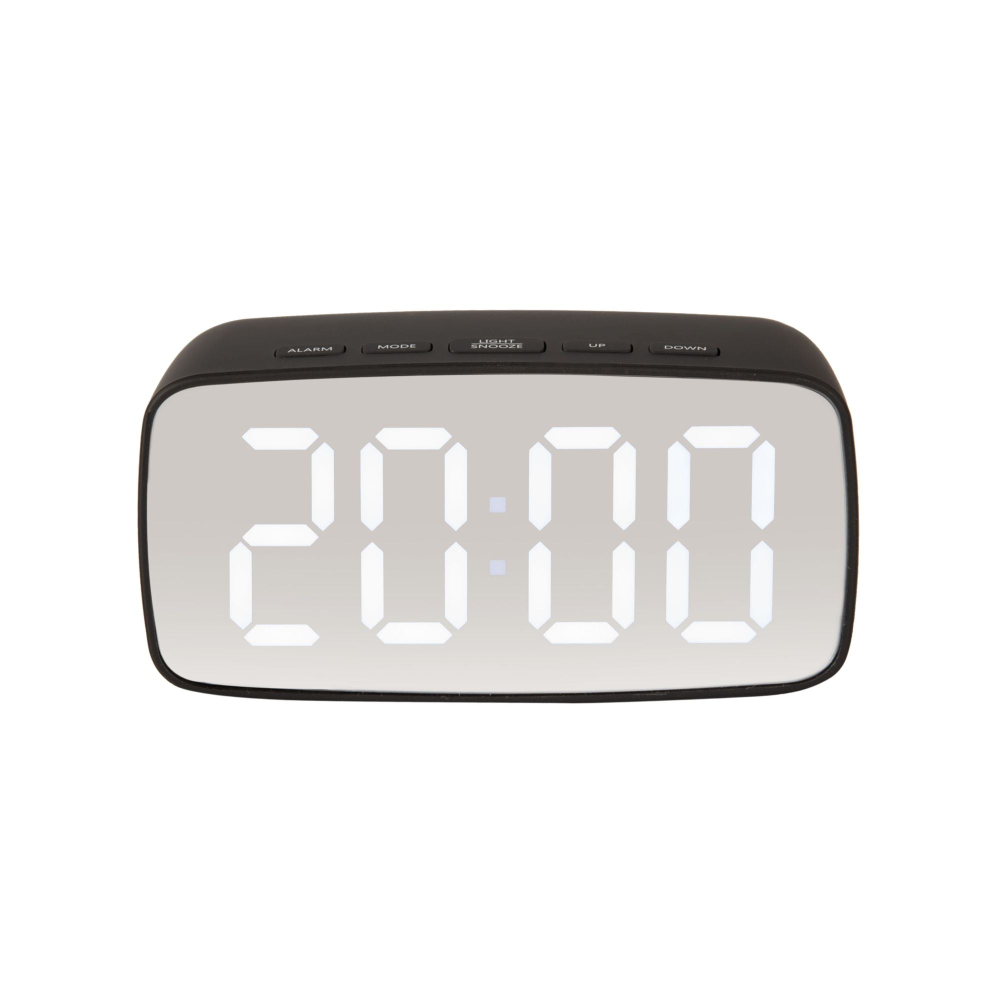 Karlsson wekker Mirror - zwart - 6x12.1x6cm - Vaderdag - Vaderdagcadea