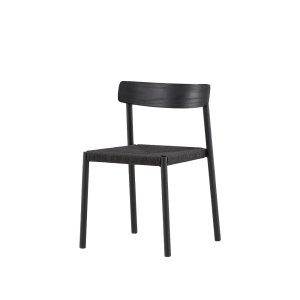 Nest living Keano Eetkamerstoel Zwart – Met Zwarte Rotan Zitting Nest living Keano Eetkamerstoel Zwart – Met Zwarte Rotan Zitting