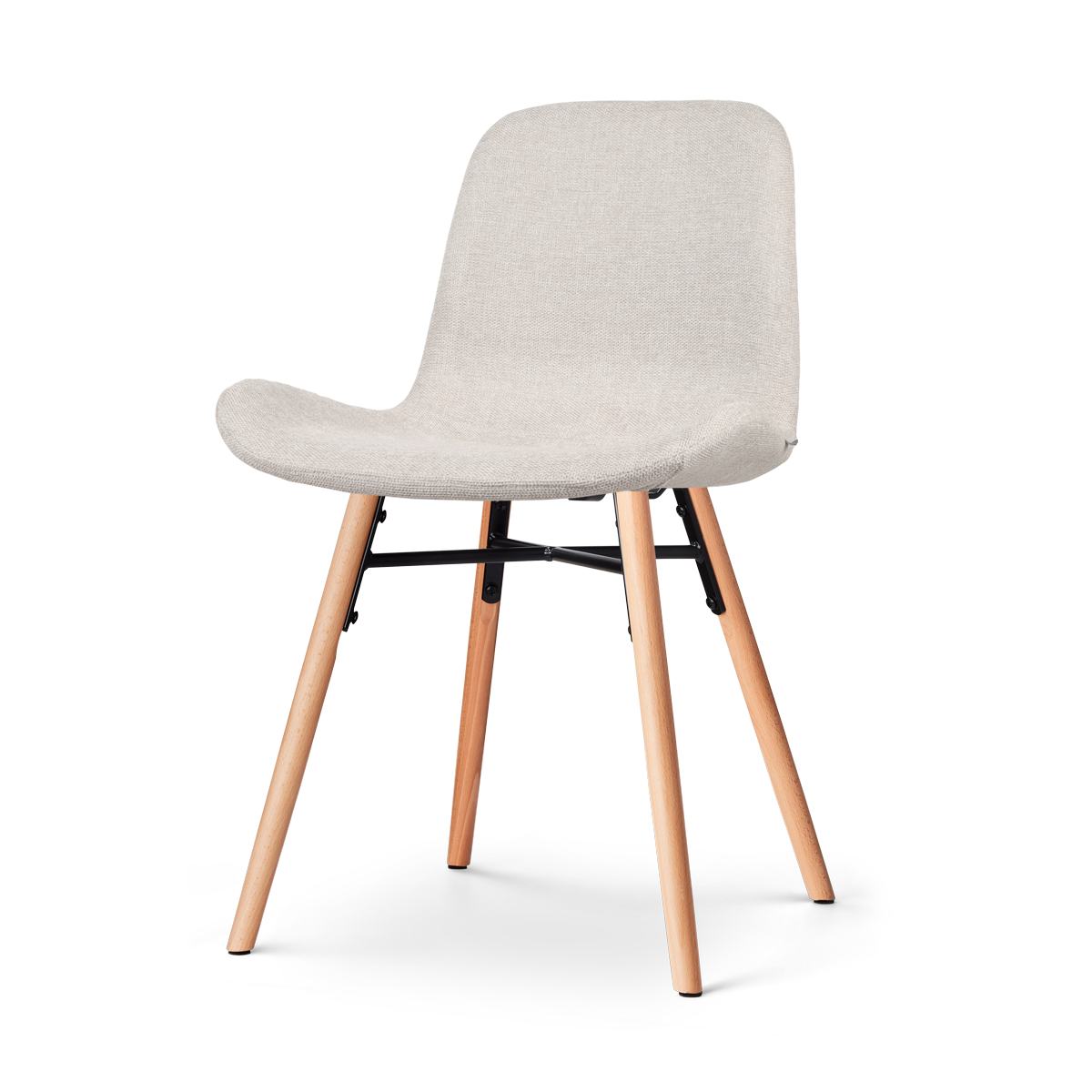 Nolon Nena-Fé Eetkamerstoel Beige - Stof - Houten Poten