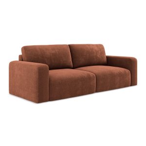 LaMiaSofa 3-zits slaapbank Ostia – chenille stof – terracotta – 244×10 LaMiaSofa 3-zits slaapbank Ostia – chenille stof – terracotta – 244×10