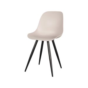 LABEL51 Eetkamerstoel Monza – Zand Kunststof – Zithoogte 50cm – Set va