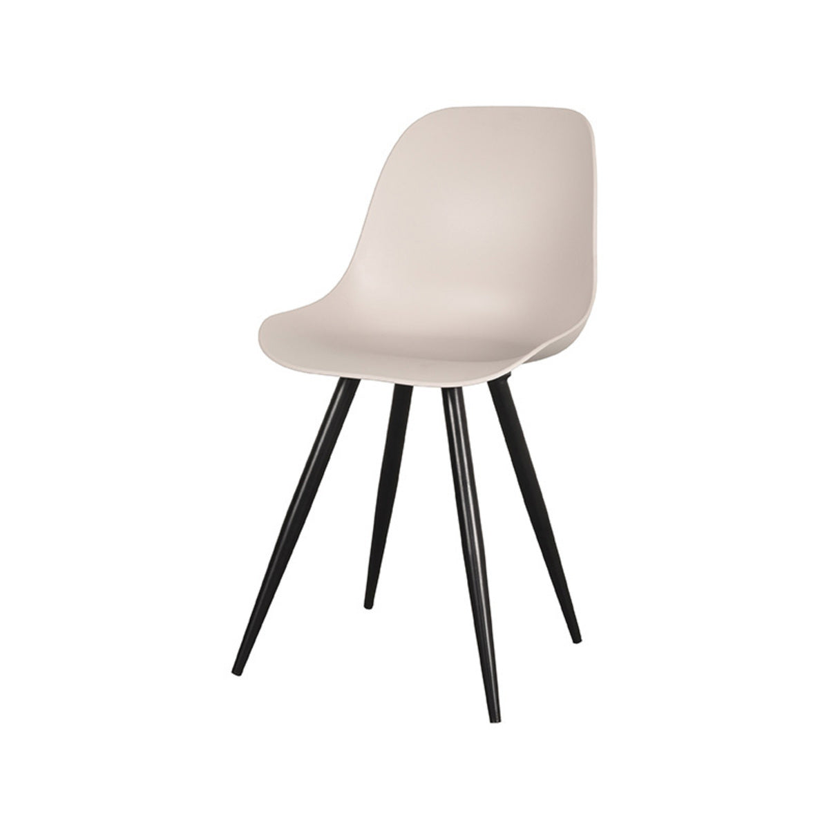 LABEL51 Eetkamerstoel Monza - Zand Kunststof - Zithoogte 50cm - Set va