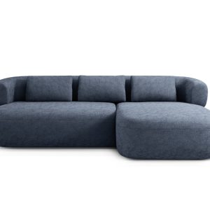 Micadoni rechter hoekbank Jenny 5-zits, chenille donkerblauw – 145×225 Micadoni rechter hoekbank Jenny 5-zits, chenille donkerblauw – 145×225