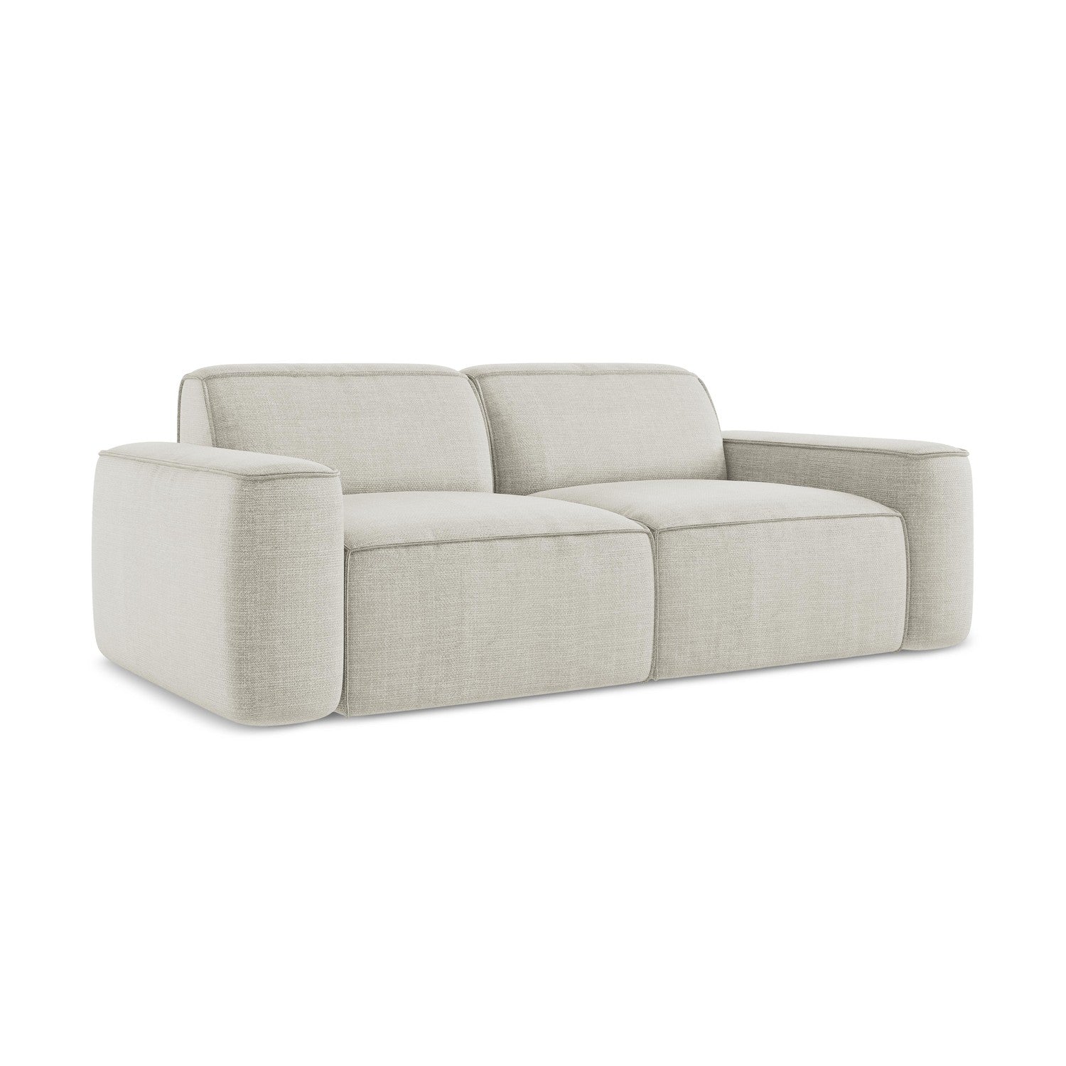 LaMiaSofa 3-zits bank Melissa - textuurstof - lichtbeige - 204x102x70