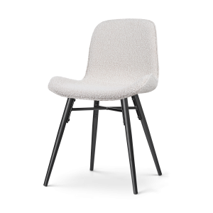Nolon Nova-Fé Eetkamerstoel Bouclé Beige – Stof – Zwarte Poten