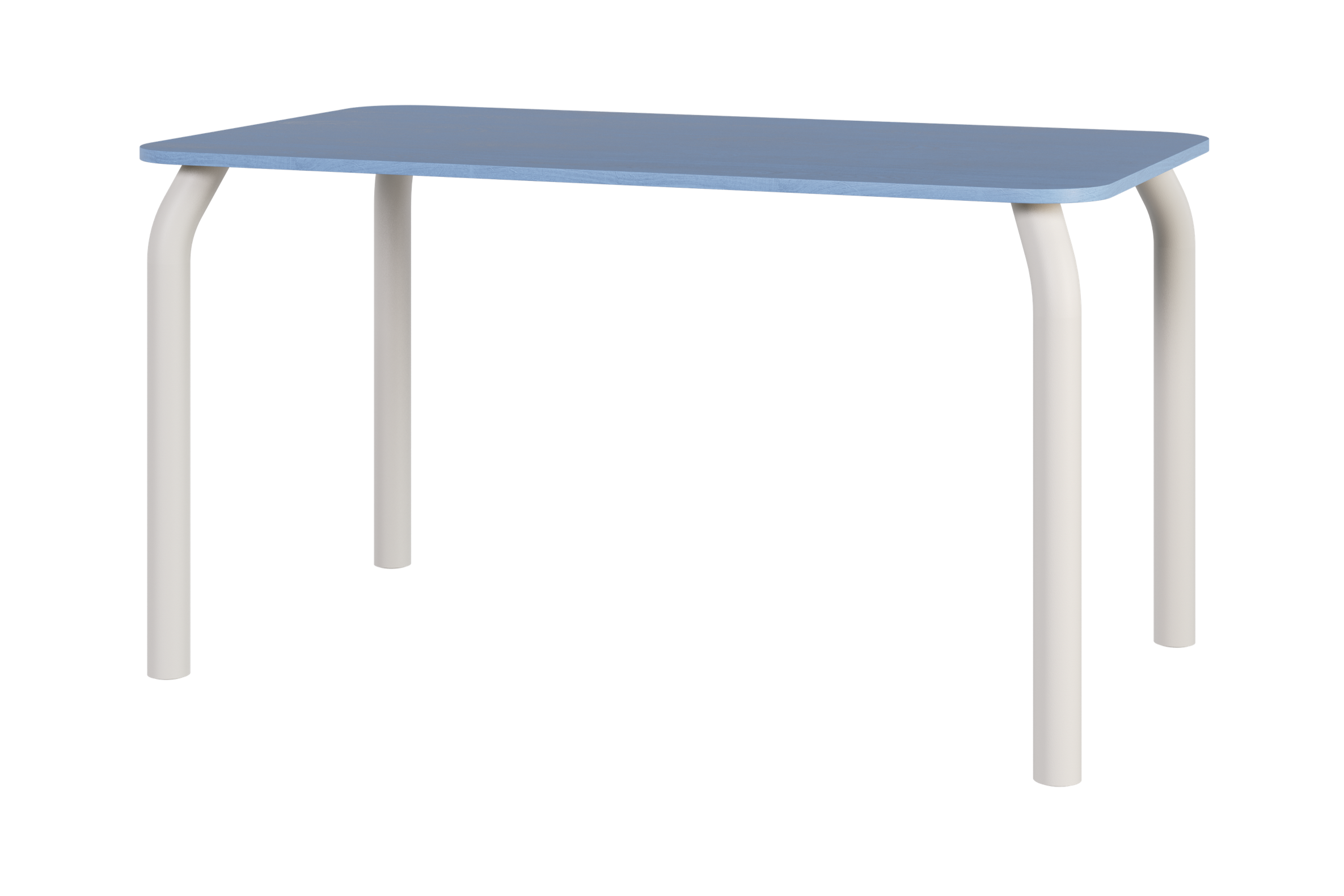 noo.ma Meko eettafel 140 x 80 cm - houten blad, Frosty Blue & Piazza B