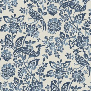 Laura Ashley Vliesbehang Adain Palace Dark Seaspray Blauw Laura Ashley Vliesbehang Adain Palace Dark Seaspray Blauw