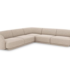 Micadoni Symmetrische hoekbank Miley 5-zits, chenille, beige – 255×255 Micadoni Symmetrische hoekbank Miley 5-zits, chenille, beige – 255×255