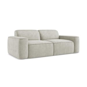 LaMiaSofa 3-zits bank Melissa – chenille stof – parel – 204x102x70