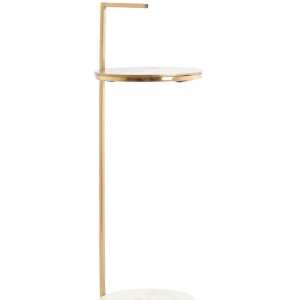 Light & Living bijzettafel LEDA – Ø26×76 cm – wit Light & Living bijzettafel LEDA – Ø26×76 cm – wit