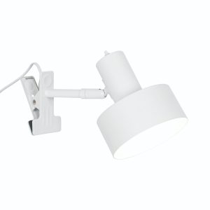 Nordlux Matis Klemspot Wit – E27 Fitting – Ø 12,5cm