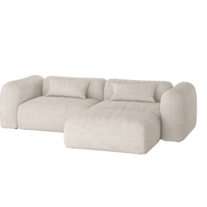 noo.ma Yaro 3-zits hoekbank – Desert Beige Bouclé, zachte zit, 263×169 noo.ma Yaro 3-zits hoekbank – Desert Beige Bouclé, zachte zit, 263×169