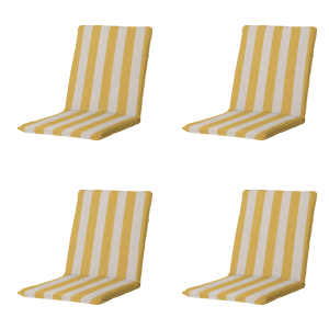 Madison stapelstoelkussen Amora – geel – 97x49x5cm – set van 4 Madison stapelstoelkussen Amora – geel – 97x49x5cm – set van 4