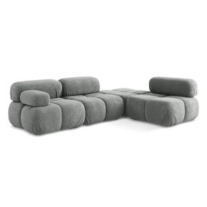 LaMiaSofa hoekbank rechts Sanremo – chenille stof – grijs – 285x190x70 LaMiaSofa hoekbank rechts Sanremo – chenille stof – grijs – 285x190x70