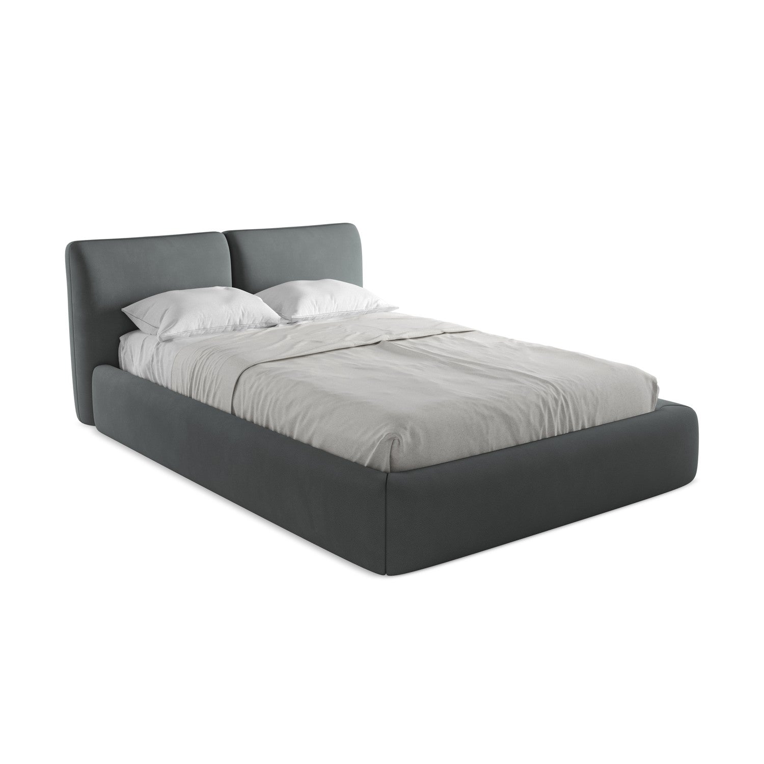 LaMiaSofa Bed met opbergruimte Milano - chenille stof - grafiet - 160x