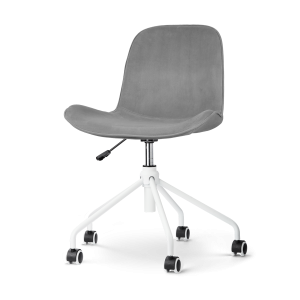 Nolon Nout-Fé Bureaustoel Grijs – Velvet – Wit Onderstel Nolon Nout-Fé Bureaustoel Grijs – Velvet – Wit Onderstel