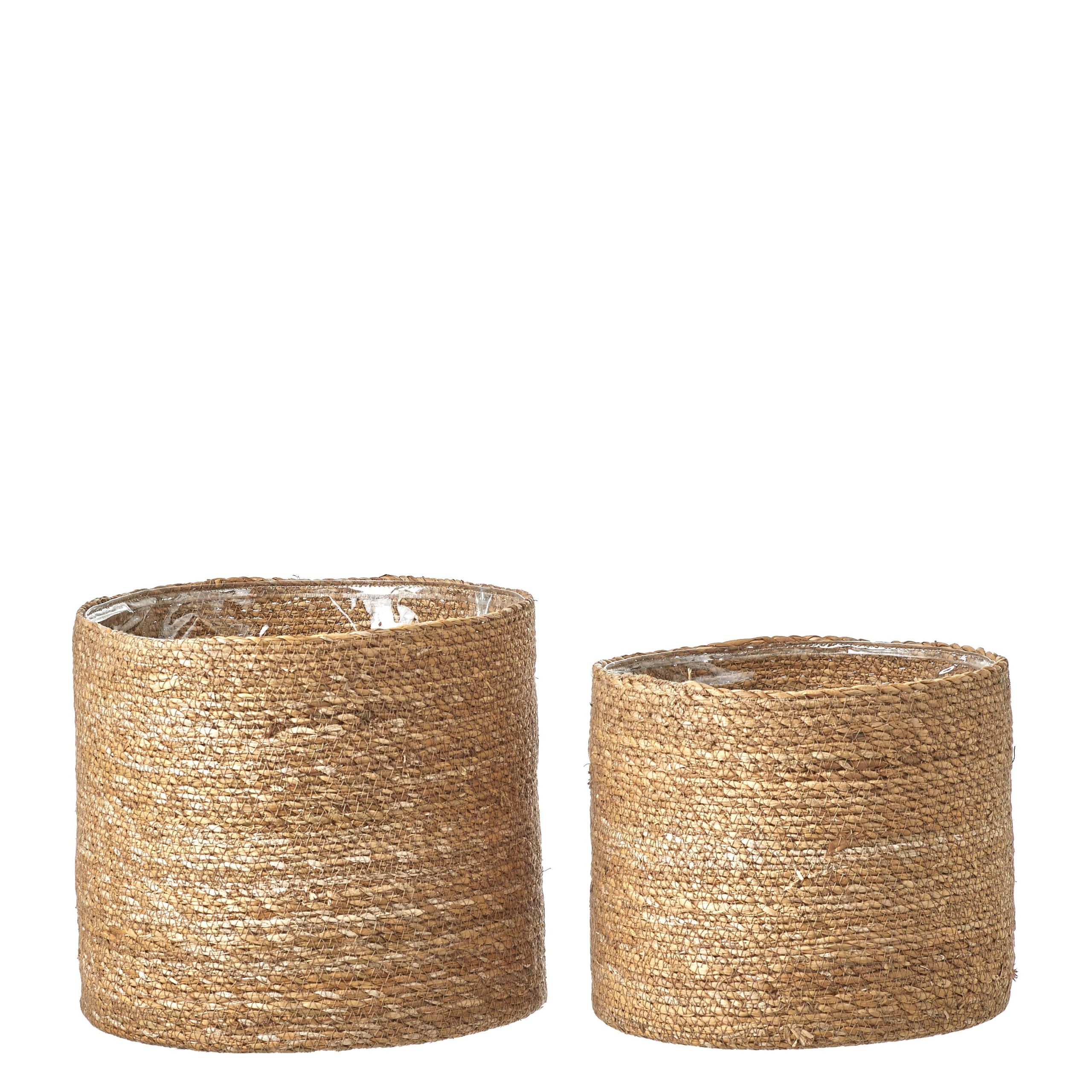 Mica Decorations Atlantic Plantenmand - Set van 2 - H26 x Ø30 cm - Lic