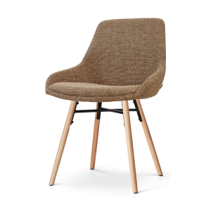 Nolon Nena-Isa eetkamerstoel bruin blend – houten onderstel Nolon Nena-Isa eetkamerstoel bruin blend – houten onderstel