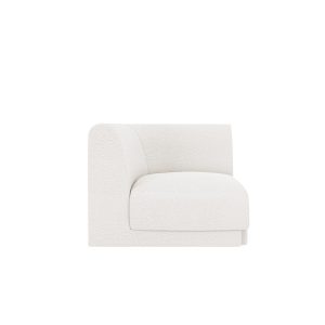 Micadoni Hoekmodule Miley boucle wit – 90x90x70cm