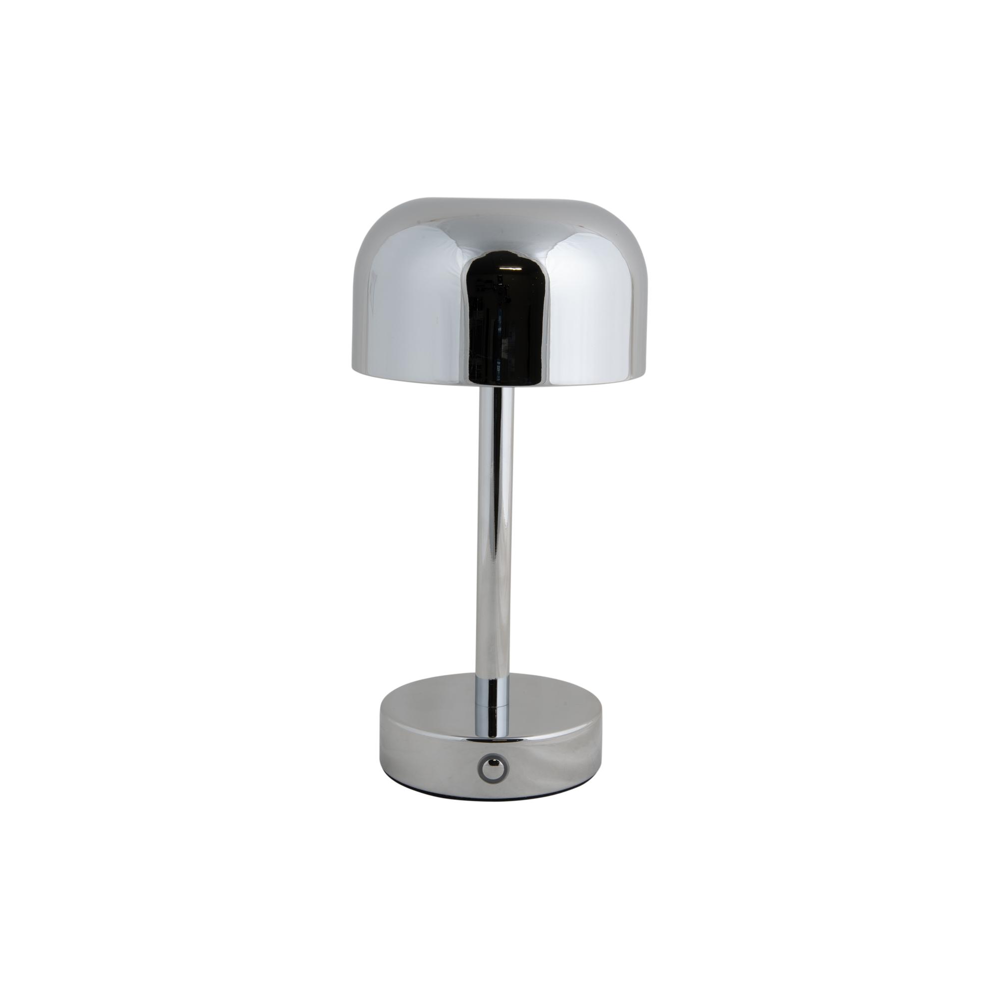 Leitmotiv tafellamp James LED - zilver - 12.5x12.5x24.5cm - Paddenstoe