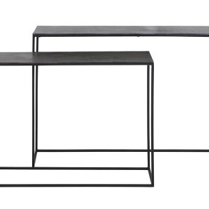 Light & Living side BOCA – 120x25x80cm – zwart – Set van 2