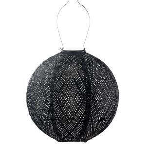 Lumiz solar lampion – ikat rond – 30 cm – zwart Lumiz solar lampion – ikat rond – 30 cm – zwart