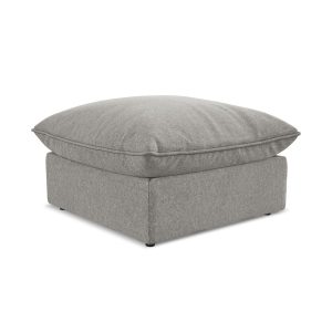 LaMiaSofa Poef Ravenna – velours – grijs – 75x75x45 LaMiaSofa Poef Ravenna – velours – grijs – 75x75x45