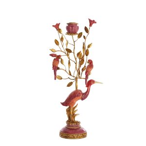 Light & Living kandelaar Heron – rood – 22x11x44cm Light & Living kandelaar Heron – rood – 22x11x44cm