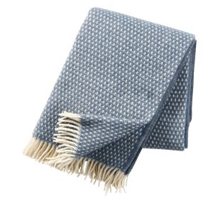 Klippan 100% wollen deken – Knut -smokey blue – 130x200cm