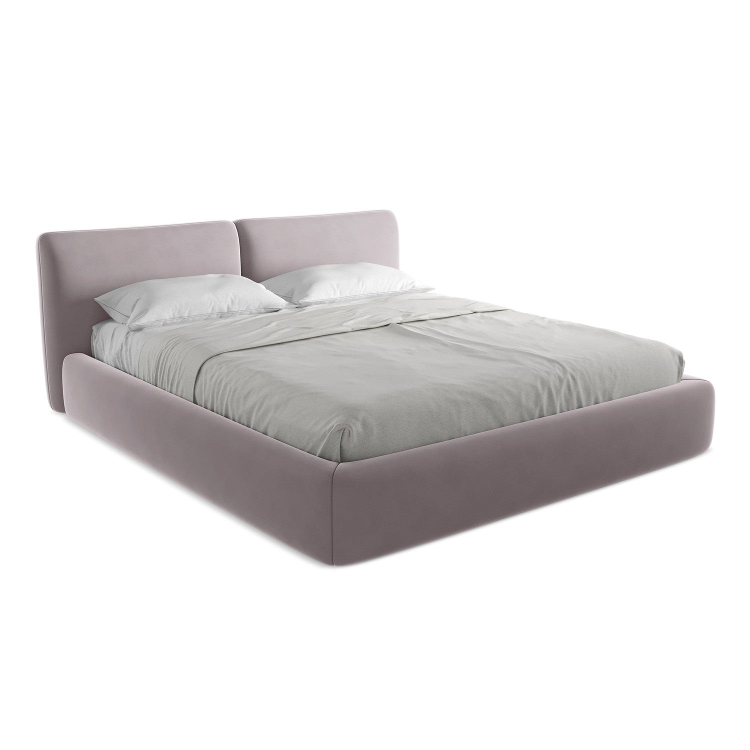 LaMiaSofa Bed met opbergruimte Milano - velours - lavendel - 200x228x8