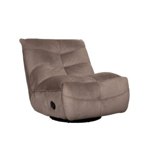 LABEL51 Relaxfauteuil Take It Easy – Taupe Stof – Draaibaar LABEL51 Relaxfauteuil Take It Easy – Taupe Stof – Draaibaar