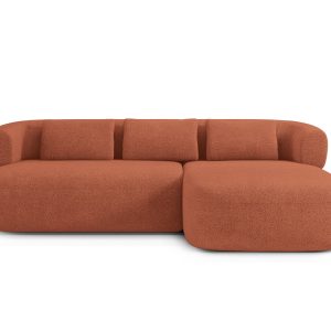 Micadoni rechter hoekbank Jenny 5-zits, boucle baksteen – 145x225x73cm Micadoni rechter hoekbank Jenny 5-zits, boucle baksteen – 145x225x73cm