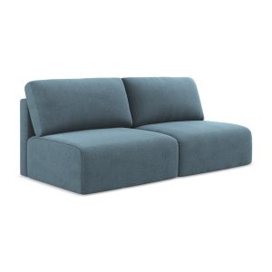 LaMiaSofa 3-zits slaapbank Ostia – textuurstof – lichtblauw – 216x102x LaMiaSofa 3-zits slaapbank Ostia – textuurstof – lichtblauw – 216x102x