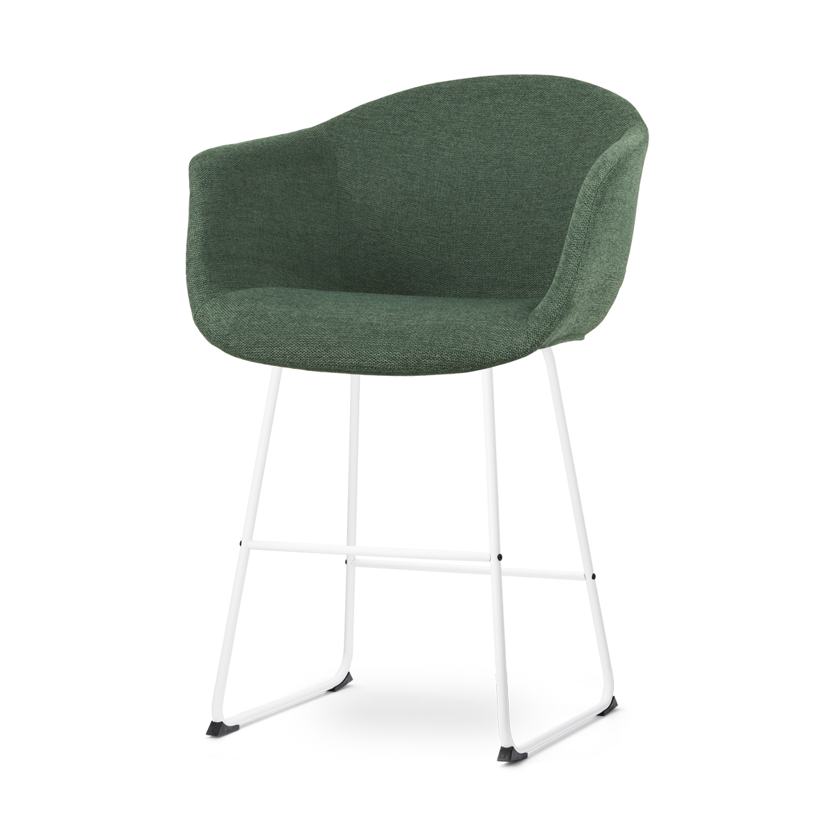 Nolon Nino-Otis Barkruk Donkergroen - met Armleuning - Wit - 65 cm