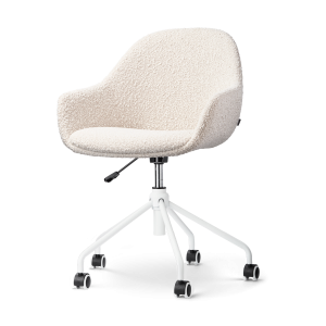 Nolon Nout-Mae Bureaustoel Bouclé Beige – Armleuning – Wit Nolon Nout-Mae Bureaustoel Bouclé Beige – Armleuning – Wit