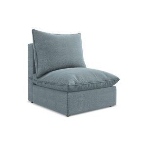 LaMiaSofa Bankmodule midden Ravenna – bouclé – jeans – 75x90x77