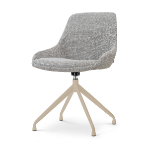 Nolon Nola-Isa draaibare eetkamerstoel grijs blend – beige onderstel Nolon Nola-Isa draaibare eetkamerstoel grijs blend – beige onderstel