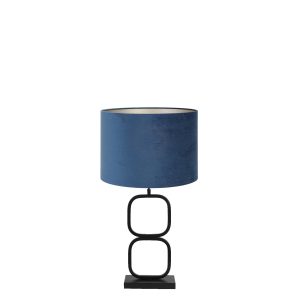Light & Living tafellamp Lutika/Velours – zwart, blauw – 30x30x67cm Light & Living tafellamp Lutika/Velours – zwart, blauw – 30x30x67cm