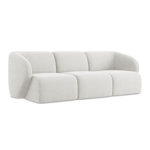 LaMiaSofa 3-zits bank Cervo – bouclé – wit – 244x94x75