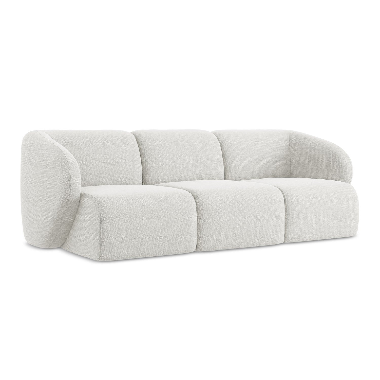LaMiaSofa 3-zits bank Cervo - bouclé - wit - 244x94x75