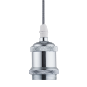 Lighto | Pendel Chroom E27 Fitting | Vintage | 1.5m Snoer | Met Plafon Lighto | Pendel Chroom E27 Fitting | Vintage | 1.5m Snoer | Met Plafon