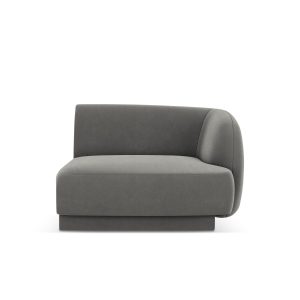 Micadoni rechter module Miley flueel lichtgrijs – 90x90x70cm
