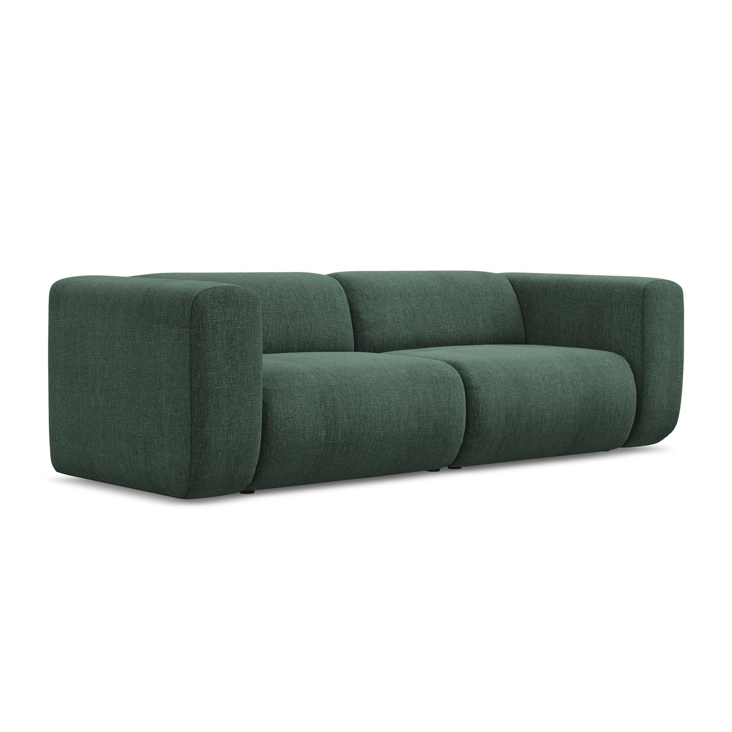 LaMiaSofa 3-zits bank Bari - chenille stof - groente - 228x89x70