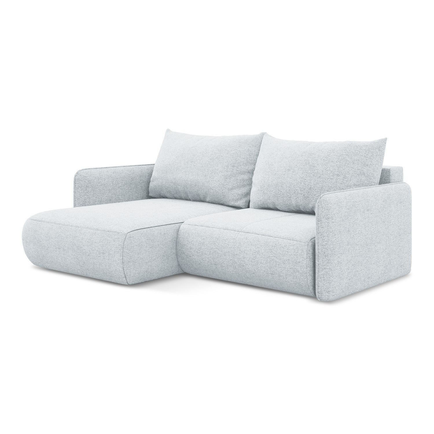LaMiaSofa hoekbank links Palermo - chenille stof - lichtblauw - 207x14