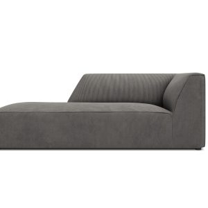 Micadoni linker meridiaan Ruby ribfluwelen, donkergrijs – 180x93x69cm