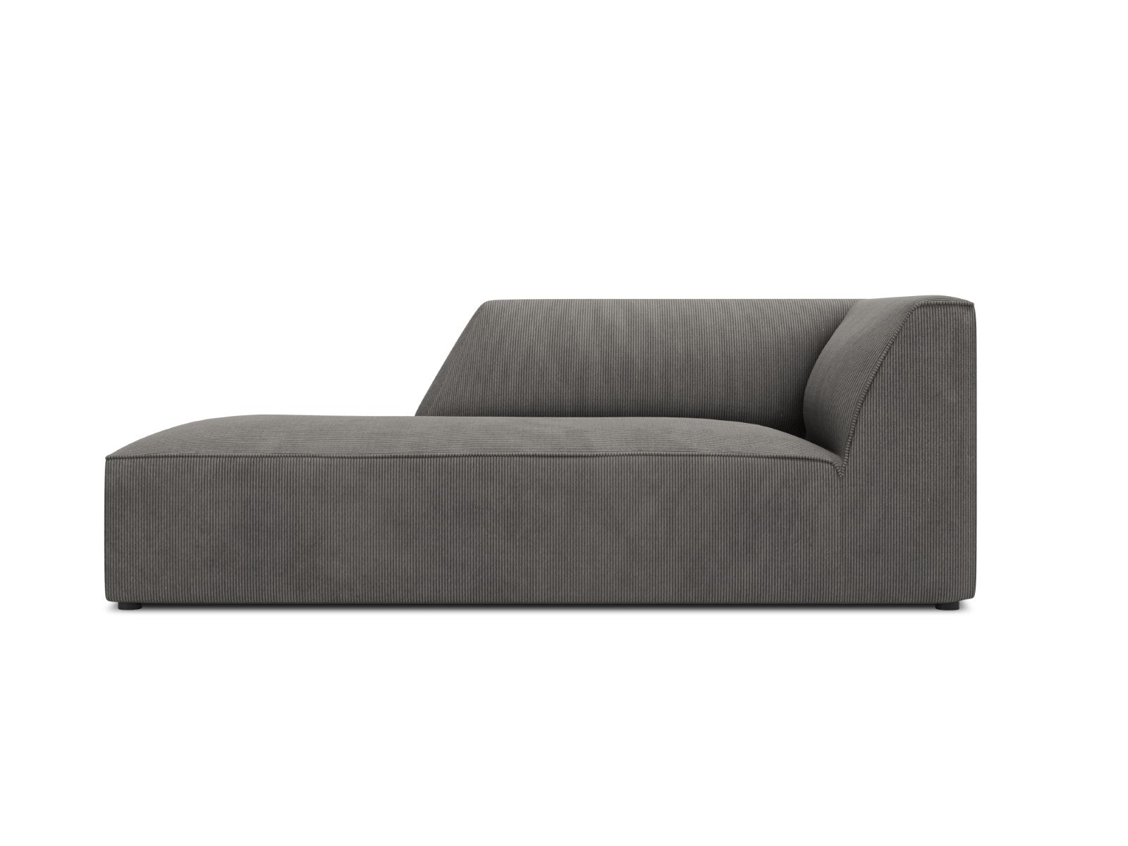 Micadoni linker meridiaan Ruby ribfluwelen, donkergrijs - 180x93x69cm