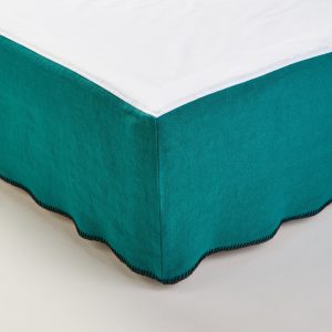 Madura Hoes voor boxspring Nino lagune en zwarte slinger 140×200 cm Madura Hoes voor boxspring Nino lagune en zwarte slinger 140×200 cm