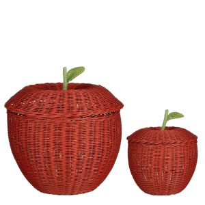 Mica Decorations Opbergmand met Deksel – Set van 2 – H26 x Ø30 cm – Ro Mica Decorations Opbergmand met Deksel – Set van 2 – H26 x Ø30 cm – Ro