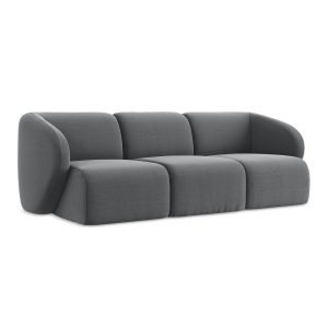 LaMiaSofa 3-zits bank Cervo – velours – staal – 244x94x75