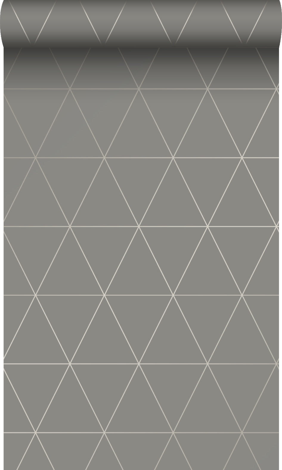 Origin Wallcoverings behang grafische driehoeken warm grijs - 53 cm x